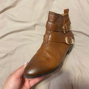 Aldo brown leather booties